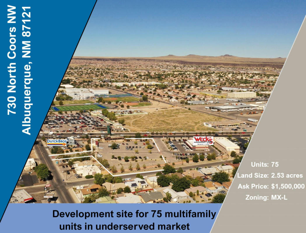 730 COORS BLVD NW, ALBUQUERQUE, NM 87121 Vacant Land For Sale | MLS#  1056891 | RE/MAX | RE/MAX